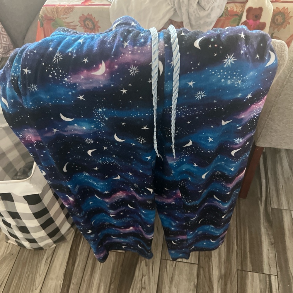 No Boundaries Blue and Purple Galaxy Pajama Pants